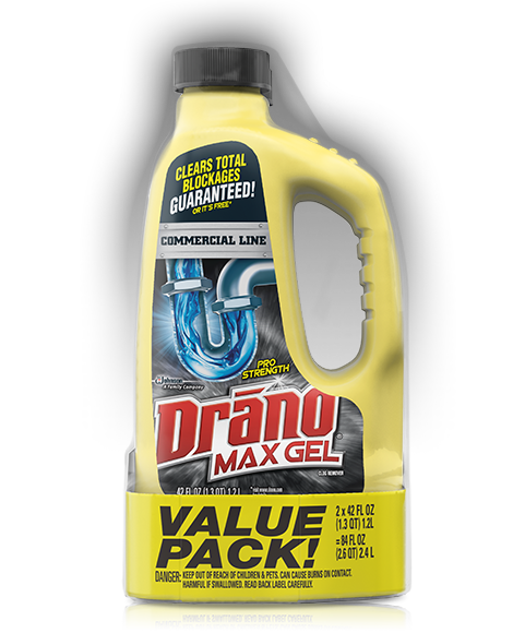 Product Drano Max Gel Clog Remover, Commercial Line value pack
